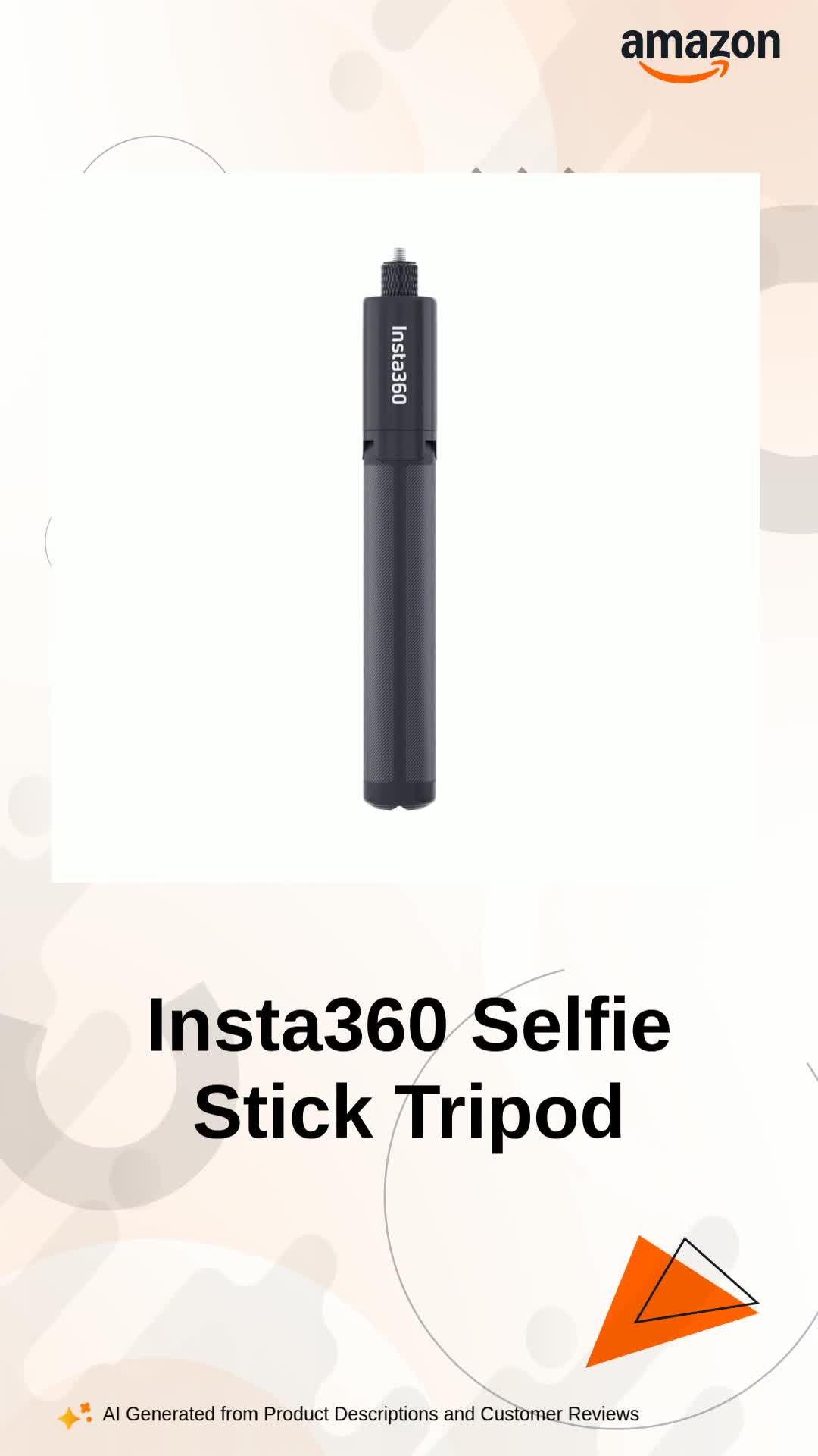 Buy insta360 Selfie Stick With Built In Tripod For One X2,One R